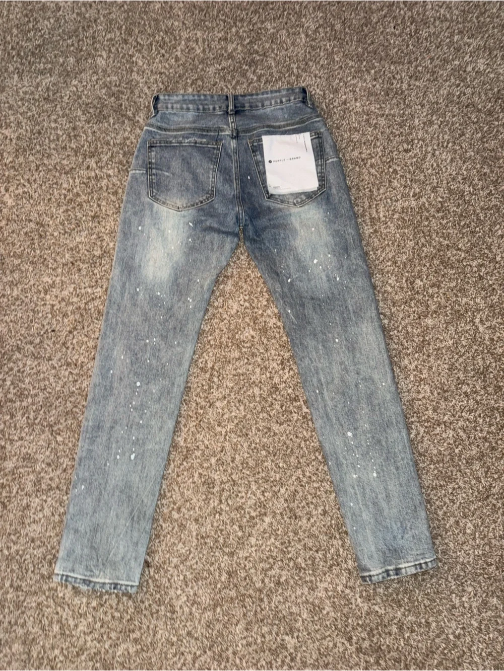 Men's Straight Fit Distressed Purple Brand